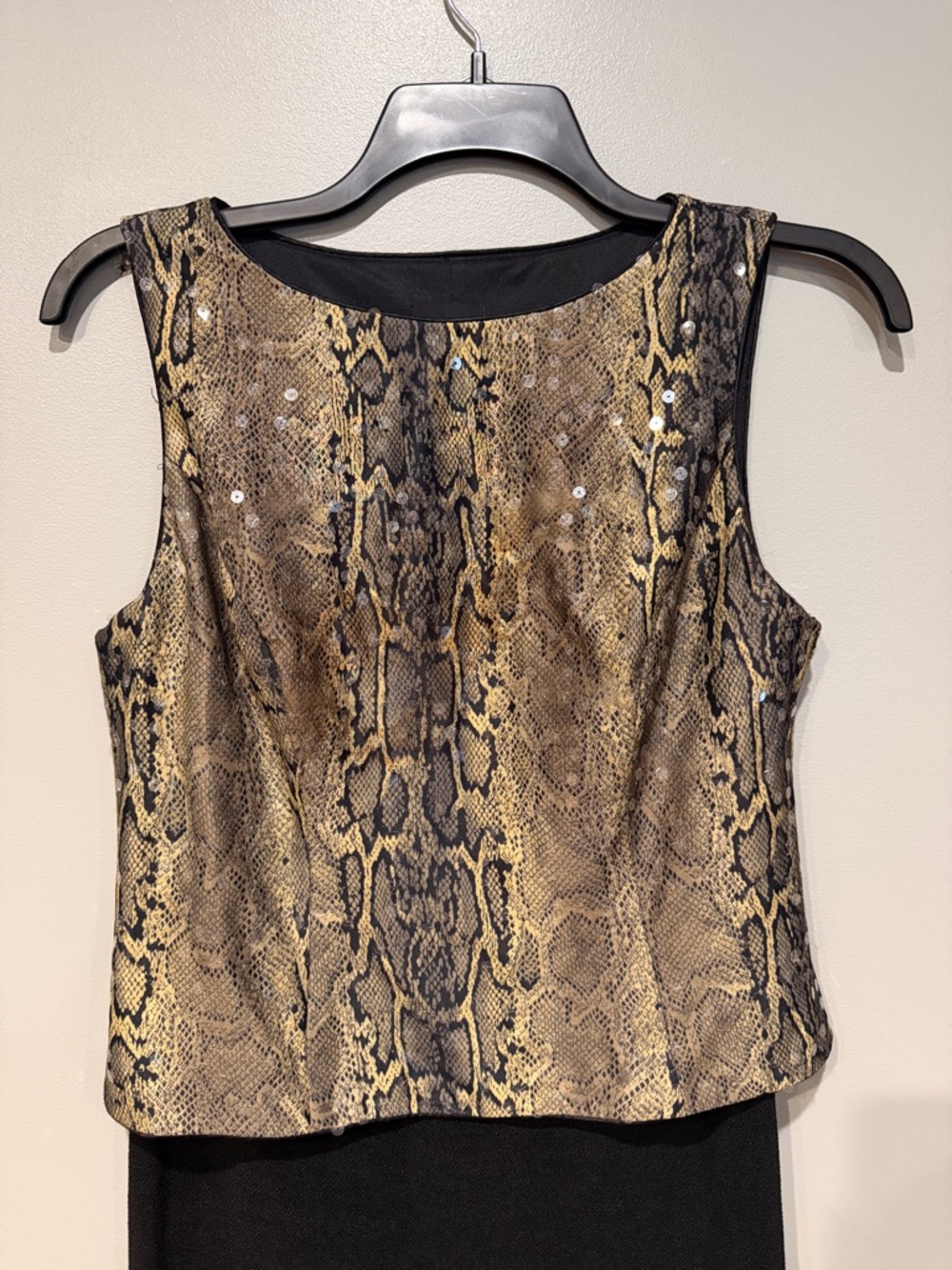 Snake Print Maxi Dress in Brown